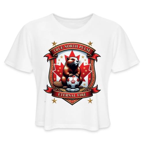 Canada Beaver Crest T-Shirt, Pride Badge Gift - Women's Cropped T-Shirt