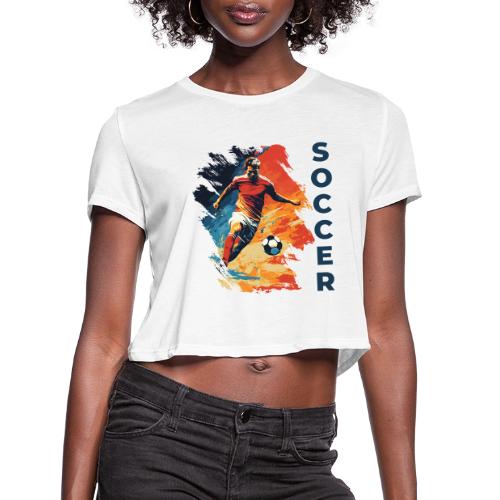 Soccer Action Pulse - Women's Cropped T-Shirt