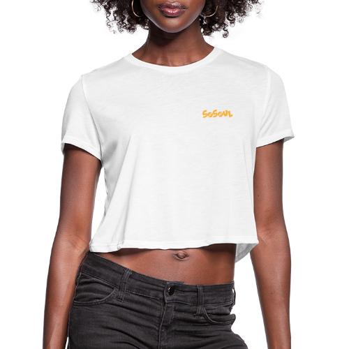 Sharing Our Universal Love Design (Back) - Women's Cropped T-Shirt