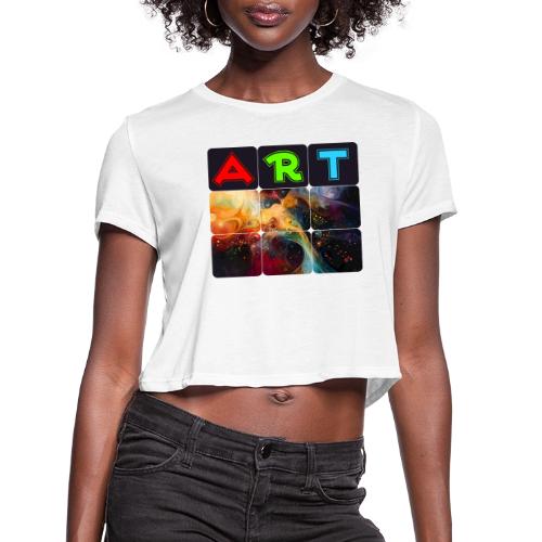 Waves of Art - Women's Cropped T-Shirt