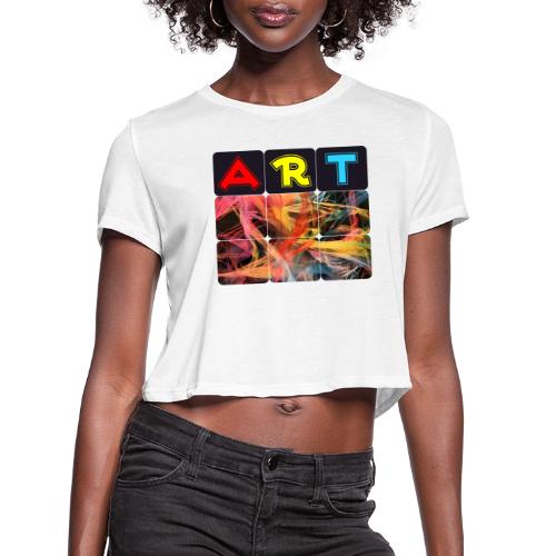 Chaotic Threads of Art - Women's Cropped T-Shirt