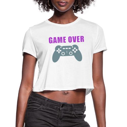 Game Over Gamer Controller Design - Women's Cropped T-Shirt