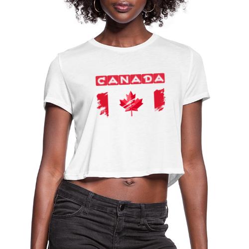 Canada, Inspired by the Canadian flag - Women's Cropped T-Shirt