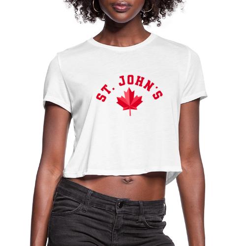 St. John's with maple leaf - Women's Cropped T-Shirt