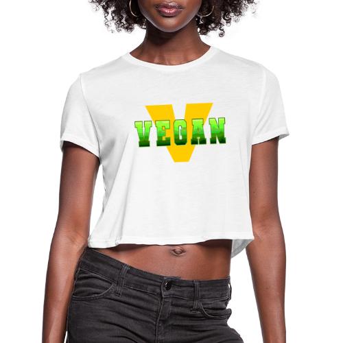 Vegan Energy V - Women's Cropped T-Shirt