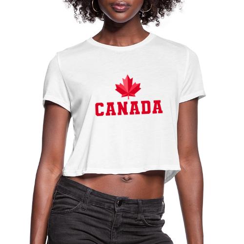 Canada with a maple leaf - Women's Cropped T-Shirt