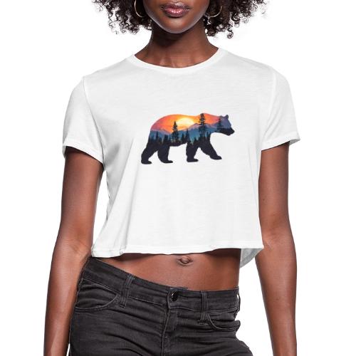 Mountain Spirit Bear - Women's Cropped T-Shirt