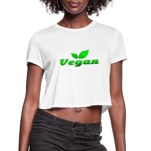 Pure Vegan Leaves - Women's Cropped T-Shirt
