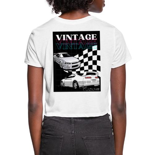 VINTAGE CAR CULTURE - Women's Cropped T-Shirt
