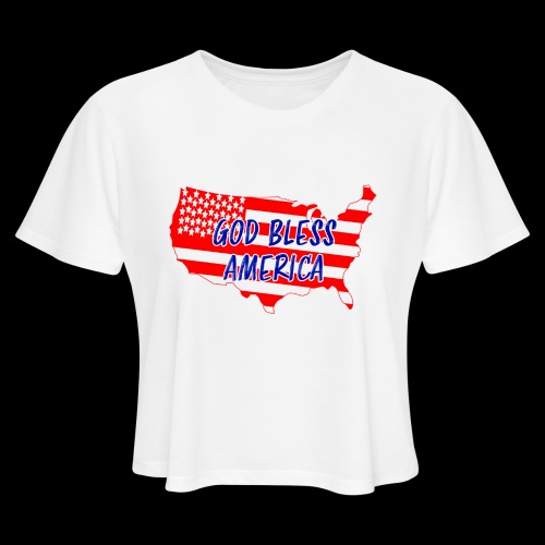 GOD BLESS AMERICA - Women's Cropped T-Shirt