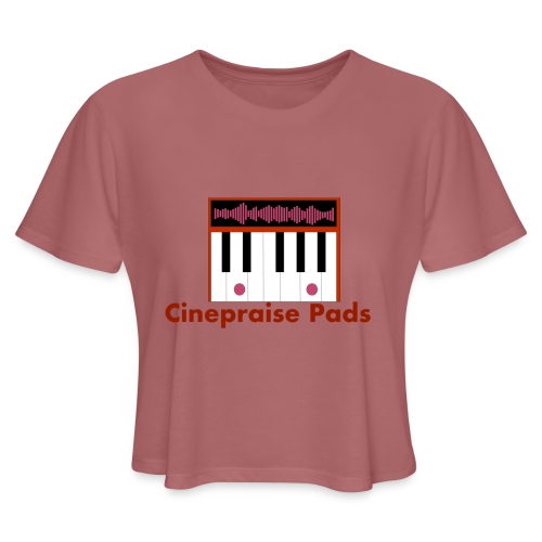 Cinepraise Pads Orange Black - Women's Cropped T-Shirt
