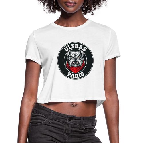 Ultras Paris Bulldog Football Fan Graphic - Women's Cropped T-Shirt
