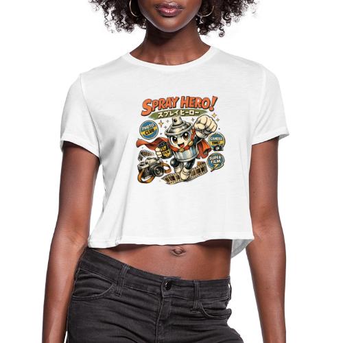 Analog Supplies Retro Film Camera Hero - Women's Cropped T-Shirt