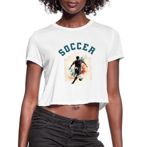 Soccer Mode On - Women's Cropped T-Shirt