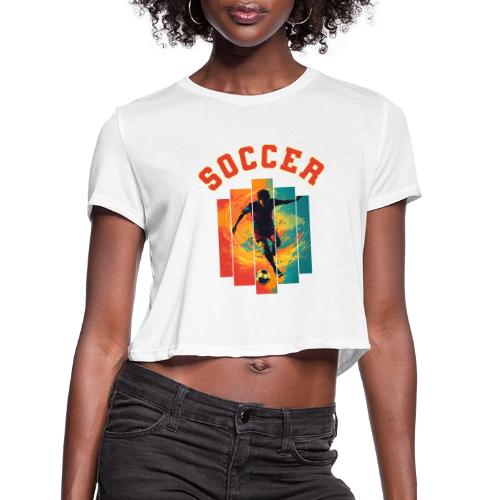 Soccer Heartbeat - Women's Cropped T-Shirt
