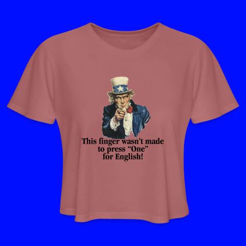 Uncle Sam - Finger - Women's Cropped T-Shirt