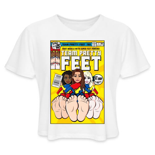 TEAM PRETTY FEET Comic Cover (Variant Edition 3) - Women's Cropped T-Shirt
