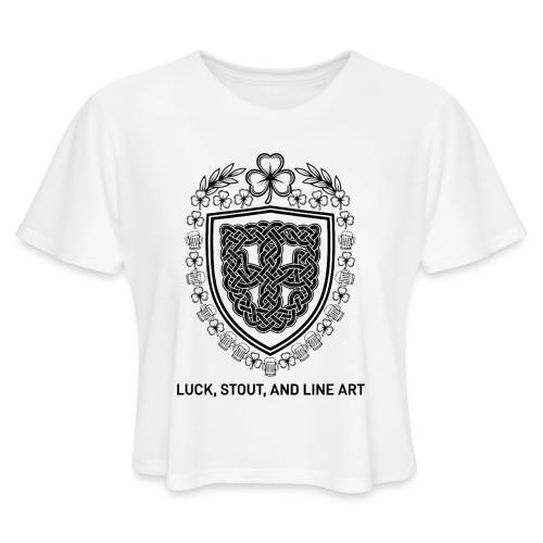 Celtic Knot T-Shirt, Symmetrical Shield - Women's Cropped T-Shirt