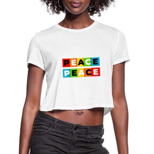 Colorful Peace - Women's Cropped T-Shirt