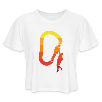Rock climbing - Women's Cropped T-Shirt - white - Front - Camila (177cm)