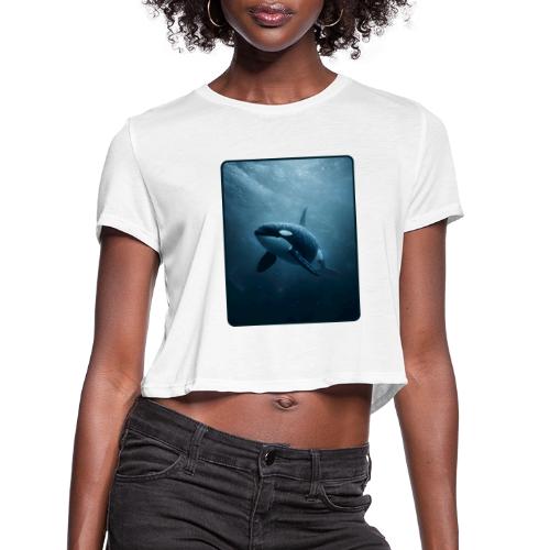 Orca Ocean Wildlife Design - Women's Cropped T-Shirt