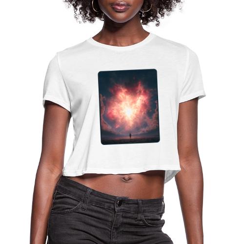 Supernova Sky Sci-Fi Artwork - Women's Cropped T-Shirt