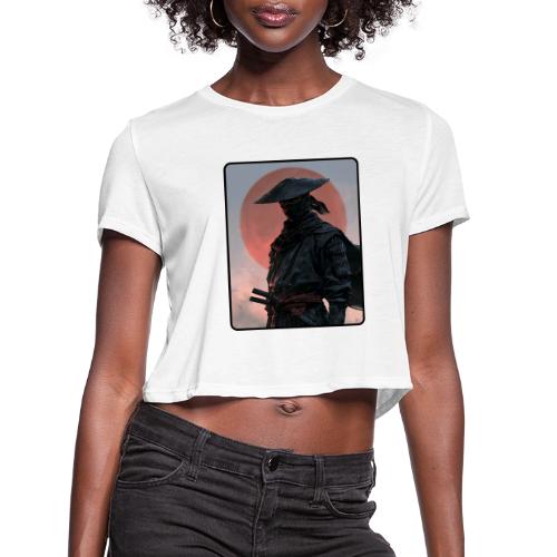 Ninja Warrior Under the Red Sun - Women's Cropped T-Shirt