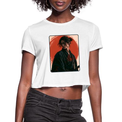 Samurai Beneath the Red Sun - Women's Cropped T-Shirt
