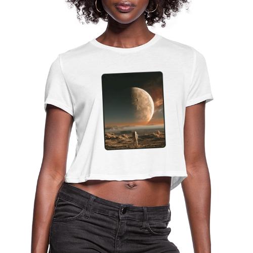 Astronaut on an Alien Moon - Women's Cropped T-Shirt