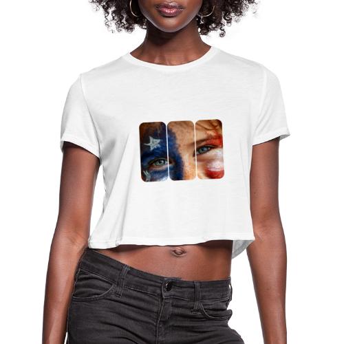 USA: Patriot Gaze - Women's Cropped T-Shirt