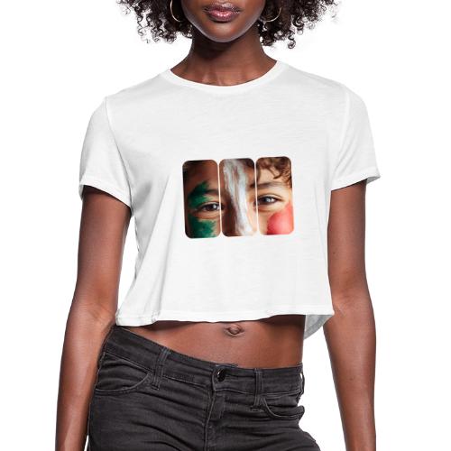 Mexico: Three Stripes of Pride - Women's Cropped T-Shirt