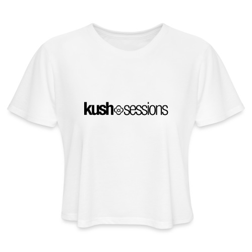 KushSessions (black logo) - Women's Cropped T-Shirt