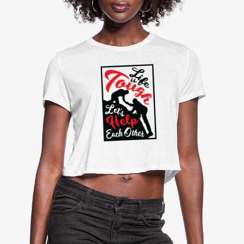 Help Each Other- Dark - Women's Cropped T-Shirt