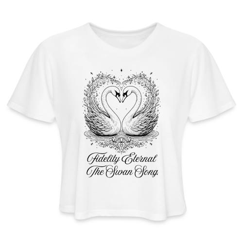 Poetic Swan T-Shirt - Women's Cropped T-Shirt
