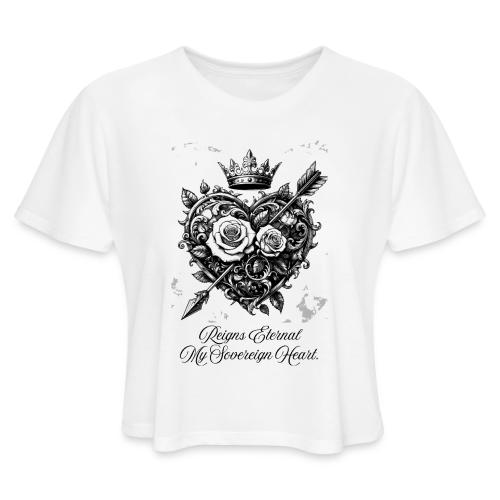 Royal Heart T-Shirt, Mug, & Leggings - Women's Cropped T-Shirt