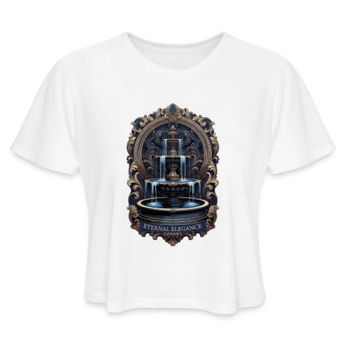 Gilded Baroque Fountain T-Shirt - Women's Cropped T-Shirt
