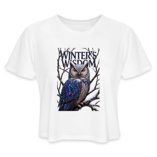 Crystalized Forest Owl T-Shirt - Women's Cropped T-Shirt