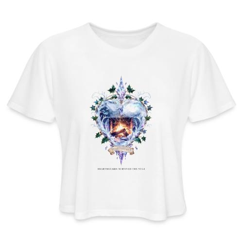 Imbolc Candle Veil T-Shirt | Veiled Rebirth - Women's Cropped T-Shirt