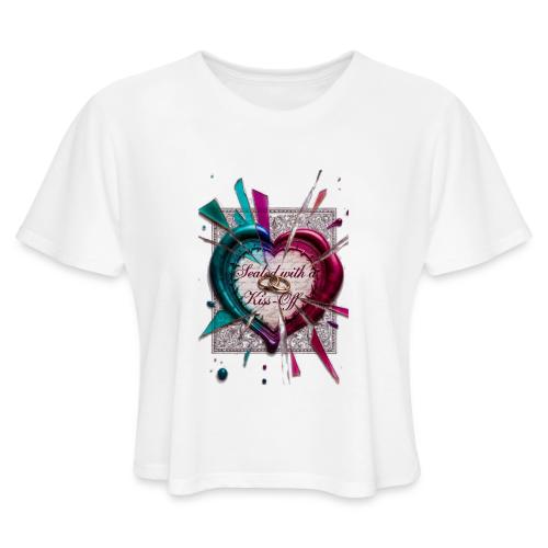 Sealed with a Kiss-Off T-Shirt - Women's Cropped T-Shirt