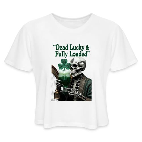 Lucky Skeleton Stout T-Shirt - Women's Cropped T-Shirt