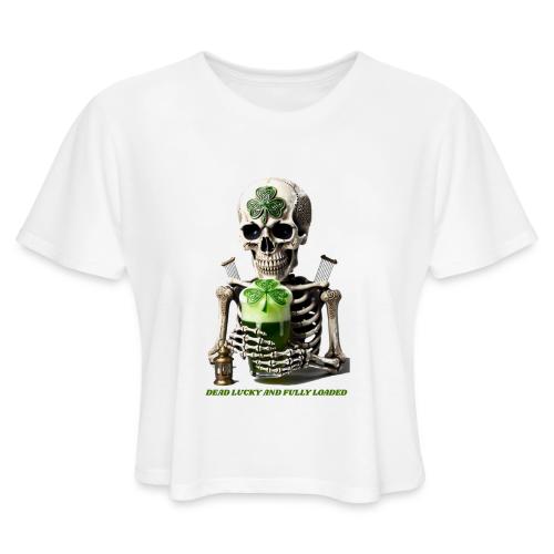 Eternal Stout Skeleton Graphic Tee - Women's Cropped T-Shirt