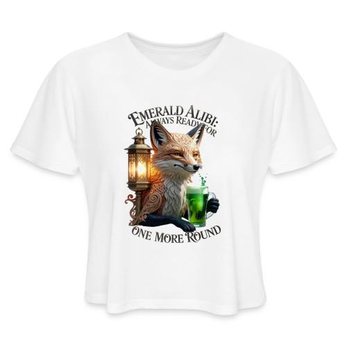 Emerald Alibi Fox Graphic Tee - Women's Cropped T-Shirt