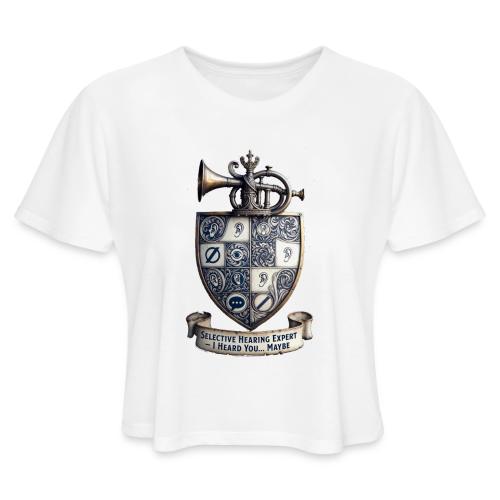 Selective Hearing Expert Crest T Shirt - Women's Cropped T-Shirt