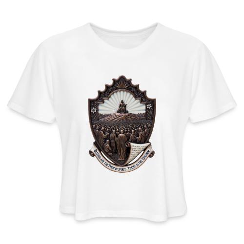 Sermon on the Mount T Shirt, Christian Faith Gift - Women's Cropped T-Shirt