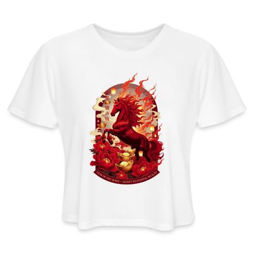 Year of the Horse Ascent T Shirt, Lunar New Year - Women's Cropped T-Shirt