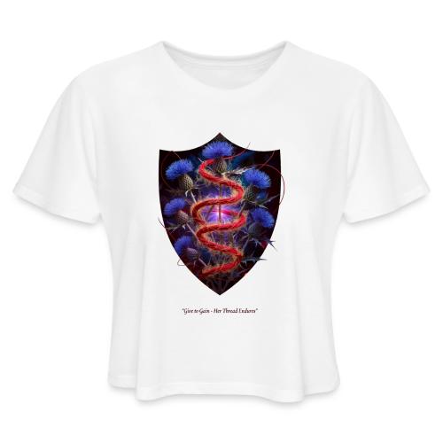 Women’s Day Crimson Thread Matriarch T Shirt, Gift - Women's Cropped T-Shirt