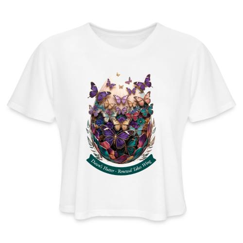 Easter Dawn's Flutter Butterfly T Shirt, Gift - Women's Cropped T-Shirt
