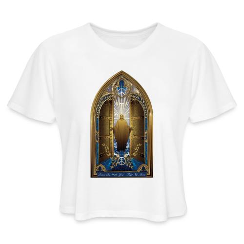 Easter Peace Be With You Locked Doors T Shirt,Gift - Women's Cropped T-Shirt