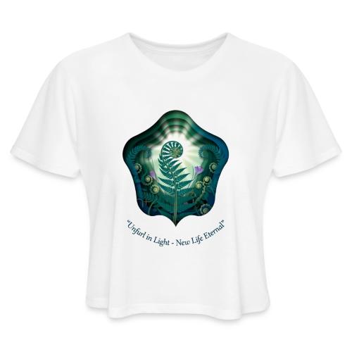 Easter Unfurl in Light Resurrection T Shirt, Gift - Women's Cropped T-Shirt