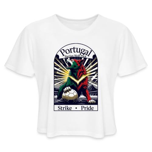 Portugal Iberian Wolf Soccer T Shirt, Pride Gift - Women's Cropped T-Shirt